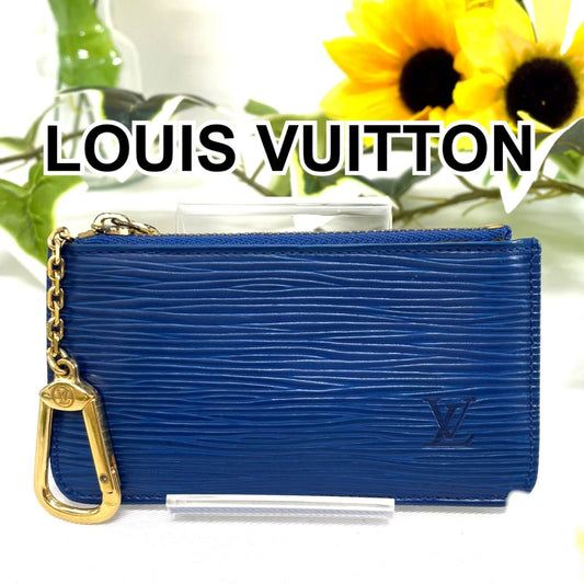 LOUIS VUITTON Coin Case Wallet Purse Compact Pochette Cles Epi M63805  Auth