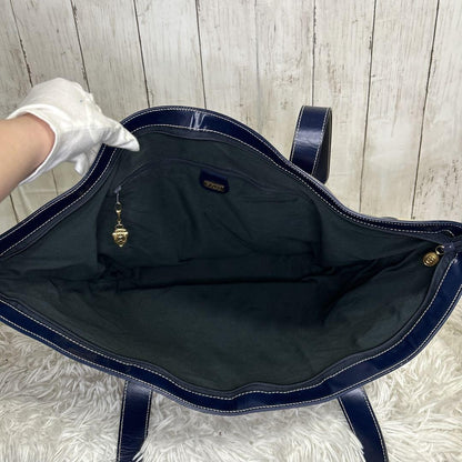 GUCCI Tote bag Purse handbag GG logo Sherry line Old Gucci Canvas Leather Auth