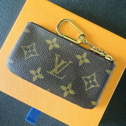 LOUIS VUITTON Coin Case Wallet Purse Compact Pochette Cles Monogram Auth
