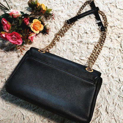 Vivienne Westwood Hand Bag Tote Purse Orb Leather Black Authentic