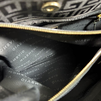 GIVENCHY Hand Bag Tote Purse 4G Leather Canvas Black Authentic