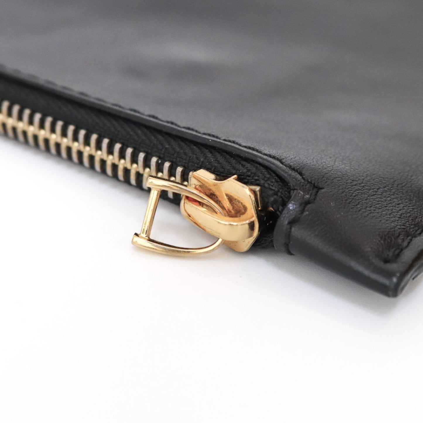 VERSACE Clutch Bag Second Bag Medusa Leather Black Authentic