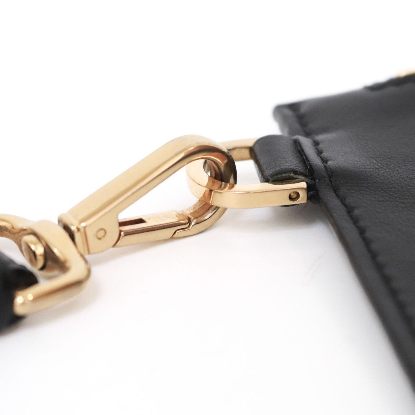 VERSACE Clutch Bag Second Bag Medusa Leather Black Authentic