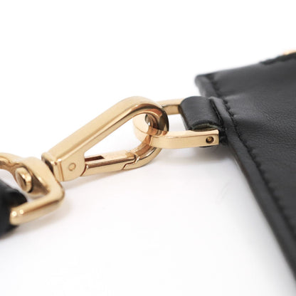 VERSACE Clutch Bag Second Bag Medusa Leather Black Authentic