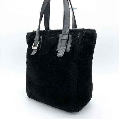 LOEWE Hand Bag Tote Purse Anagram Black Authentic