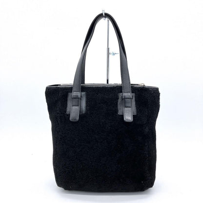 LOEWE Hand Bag Tote Purse Anagram Black Authentic