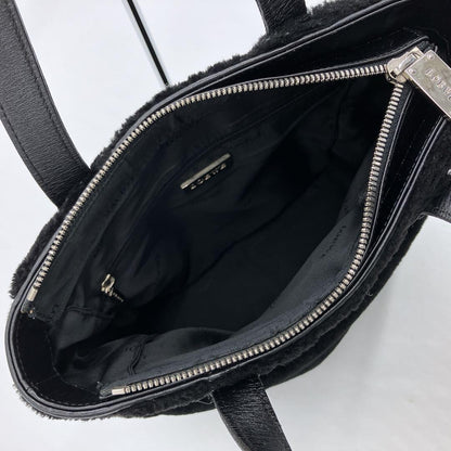 LOEWE Hand Bag Tote Purse Anagram Black Authentic