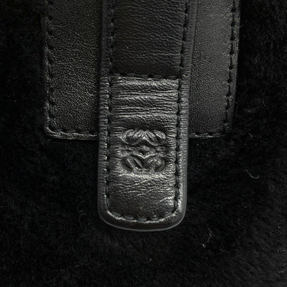 LOEWE Hand Bag Tote Purse Anagram Black Authentic