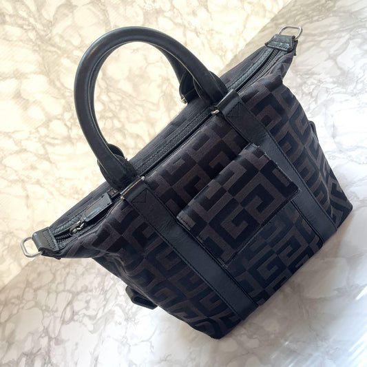 GIVENCHY Hand Bag Tote Purse 4G Black Authentic