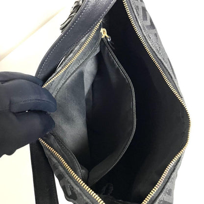 GIVENCHY Shoulder Bag Purse 4G Canvas Leather Black Authentic