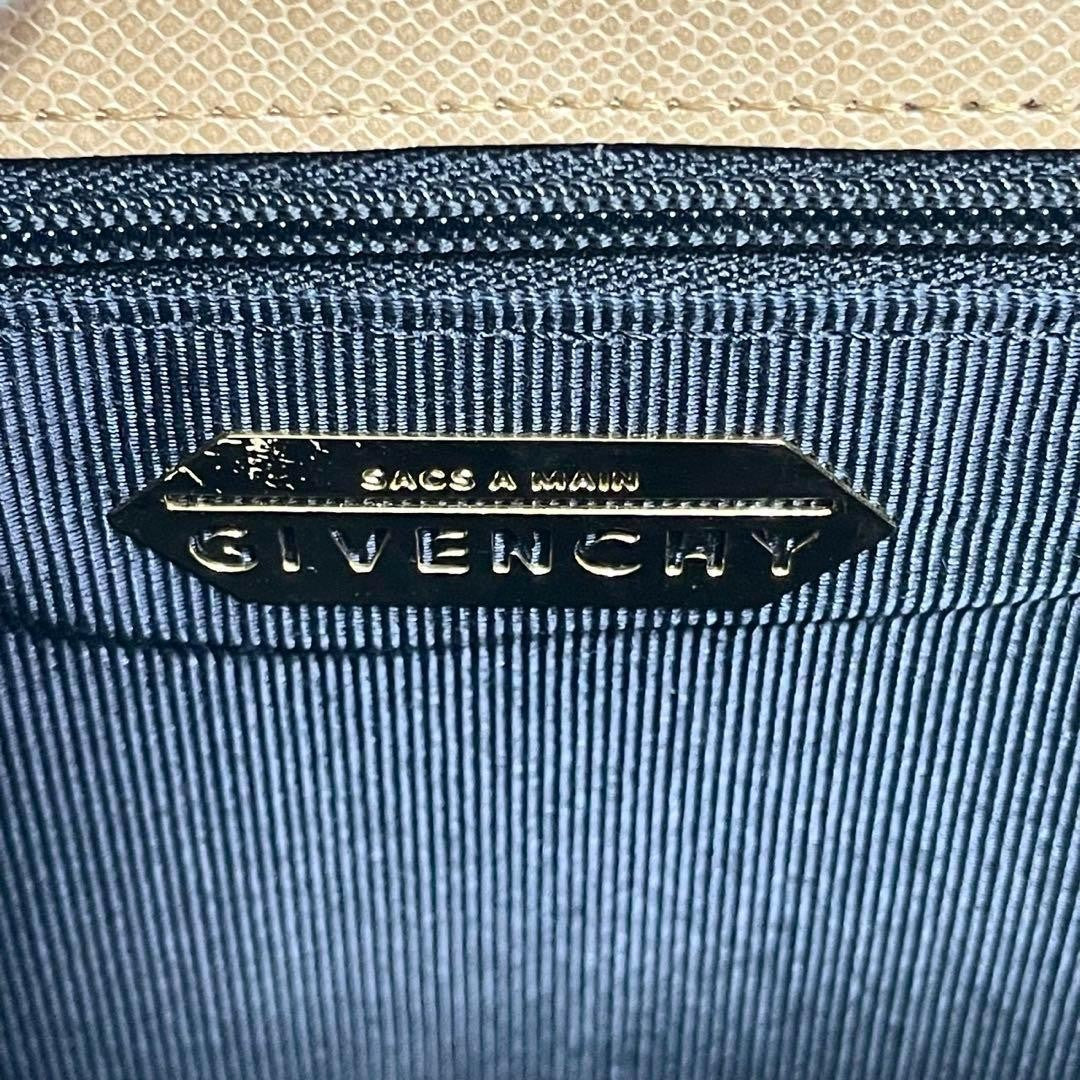 GIVENCHY Hand Bag Tote Purse 4G Leather Camel Beige Authentic