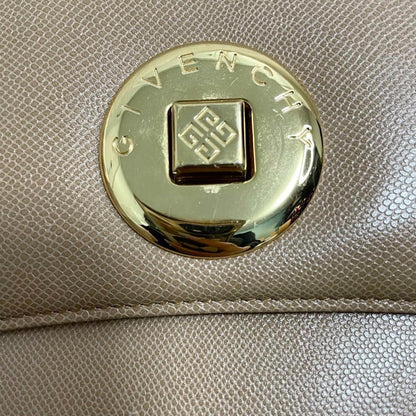 GIVENCHY Hand Bag Tote Purse 4G Leather Camel Beige Authentic