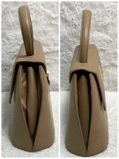 GIVENCHY Hand Bag Tote Purse 4G Leather Camel Beige Authentic