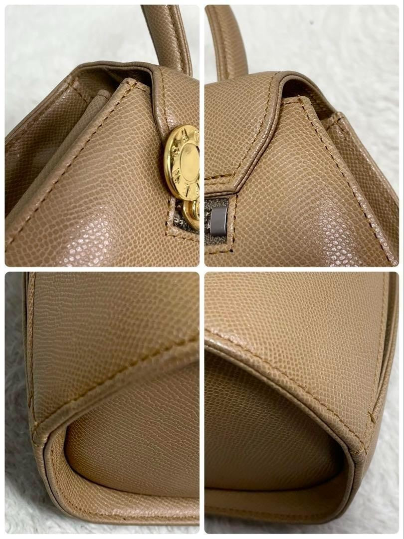 GIVENCHY Hand Bag Tote Purse 4G Leather Camel Beige Authentic