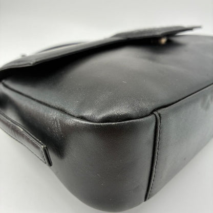 GIVENCHY Shoulder Bag Purse 4G Leather Black Authentic