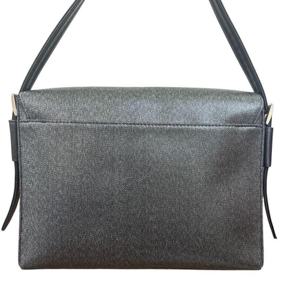 GIVENCHY Hand Bag Tote Purse 4G Leather Canvas Gray Authentic
