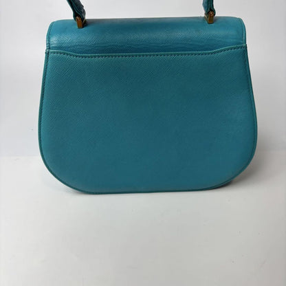 GIVENCHY Hand Shoulder Bag Tote Purse 2way 4G Leather Sky Blue Authentic