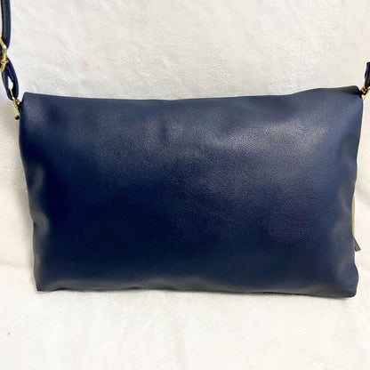 GIVENCHY Shoulder Bag Purse 2way 4G Leather Navy Authentic