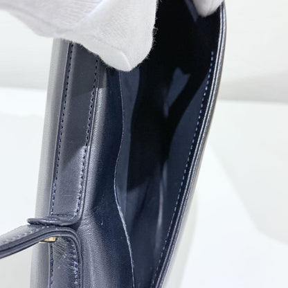 GIVENCHY Hand Bag Tote Purse 4G Leather Navy Authentic
