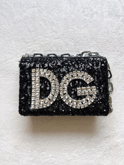 Dolce & Gabbana Shoulder Bag Purse DGGIRLS Black Authentic