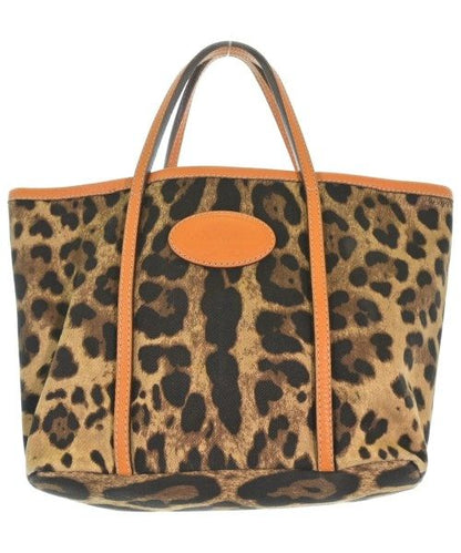 Dolce & Gabbana Hand Bag Tote Purse Leopard Brown Beige Authentic
