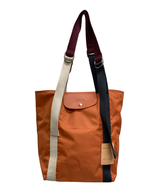 Longchamp Hand Bag Tote Purse LE PLIAGE RE-PLAY Brown Authentic