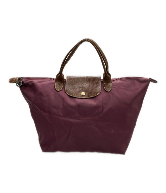 Longchamp Hand Bag Tote Purse Le Pliage Bordeaux Authentic