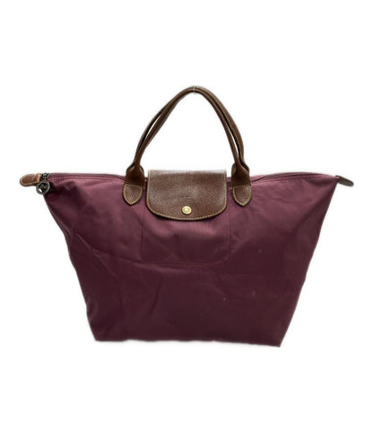 Longchamp Hand Bag Tote Purse Le Pliage Bordeaux Authentic