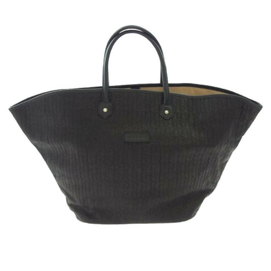 Longchamp Hand Bag Tote Purse Leather Black Authentic