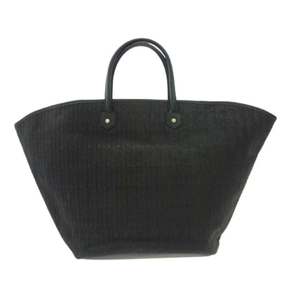 Longchamp Hand Bag Tote Purse Leather Black Authentic