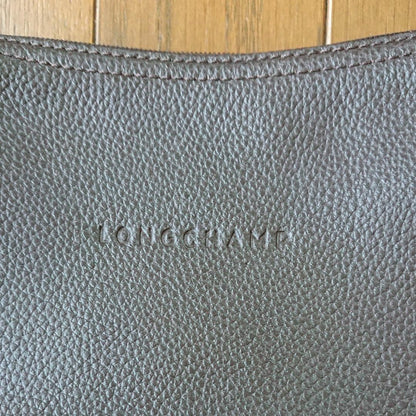 Longchamp Shoulder Bag Purse Brown Authentic