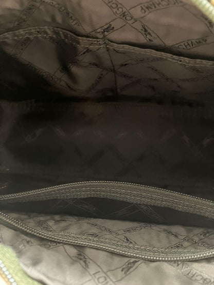Longchamp Hand Bag Tote Purse Green Authentic