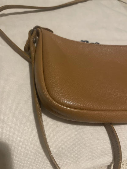 Longchamp Shoulder Bag Purse Beige Authentic