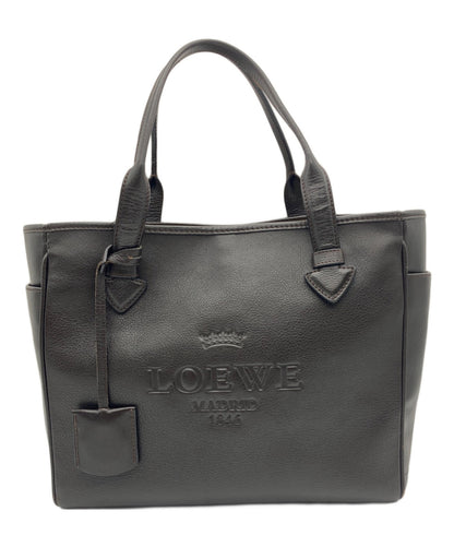 LOEWE Hand Bag Tote Purse Dark Brown Authentic