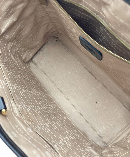 LOEWE Hand Bag Tote Purse Dark Brown Authentic