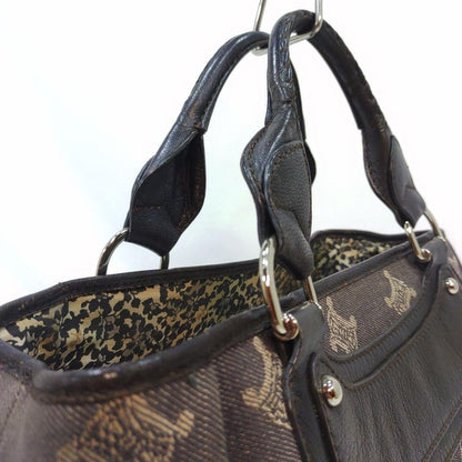 CELINE Hand Bag Tote Purse Boogie Macadam Leather Denim Authentic