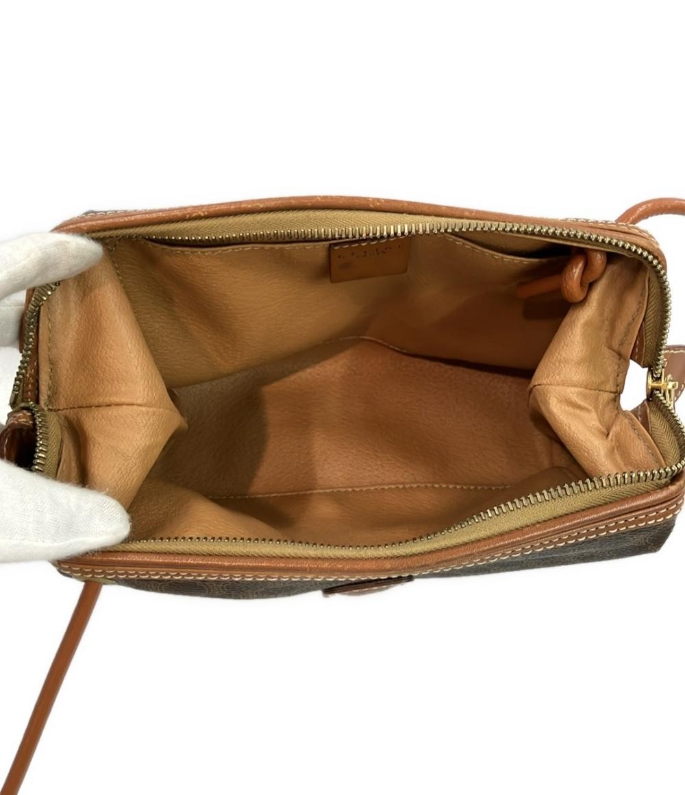 CELINE Shoulder Bag Purse Macadam Brown Authentic