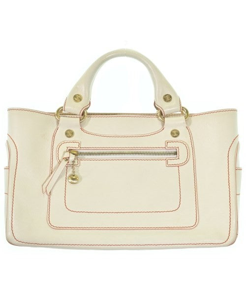 CELINE Hand Bag Tote Purse White Authentic