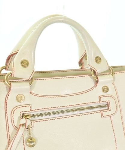 CELINE Hand Bag Tote Purse White Authentic