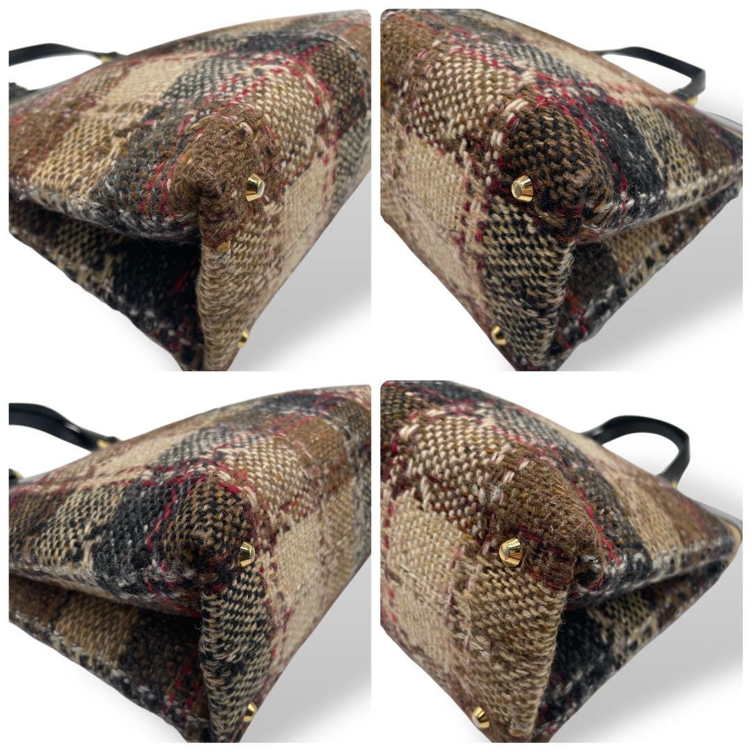 BURBERRY Hand Bag Tote Purse Nova Check Multicolor Authentic