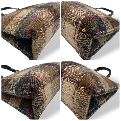BURBERRY Hand Bag Tote Purse Nova Check Multicolor Authentic