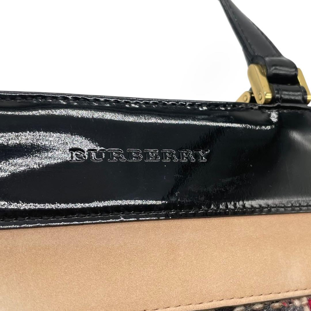 BURBERRY Hand Bag Tote Purse Nova Check Multicolor Authentic
