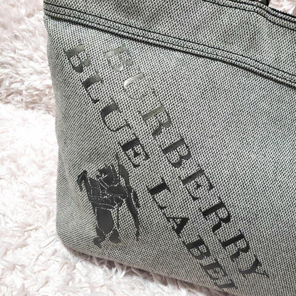 BURBERRY BLUE LABEL Hand Bag Tote Purse Gray Authentic