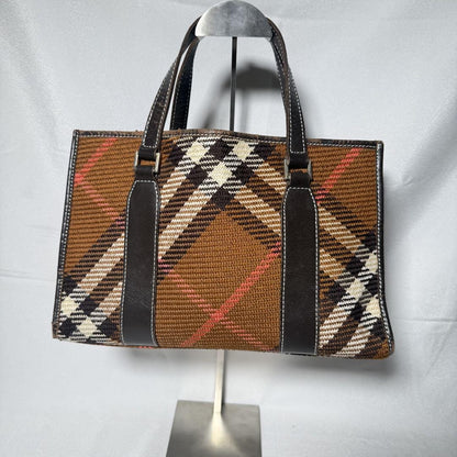 BURBERRY LONDON Hand Bag Tote Purse Nova Check Authentic
