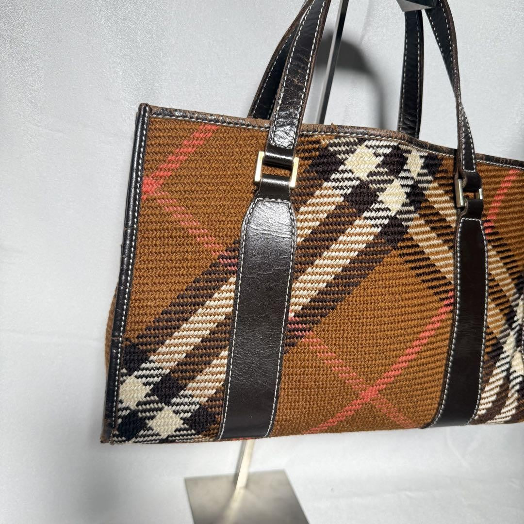 BURBERRY LONDON Hand Bag Tote Purse Nova Check Authentic