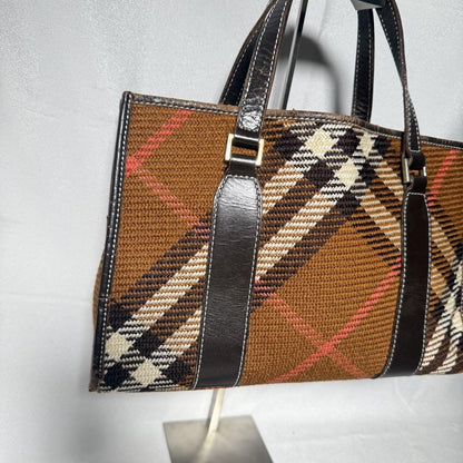 BURBERRY LONDON Hand Bag Tote Purse Nova Check Authentic