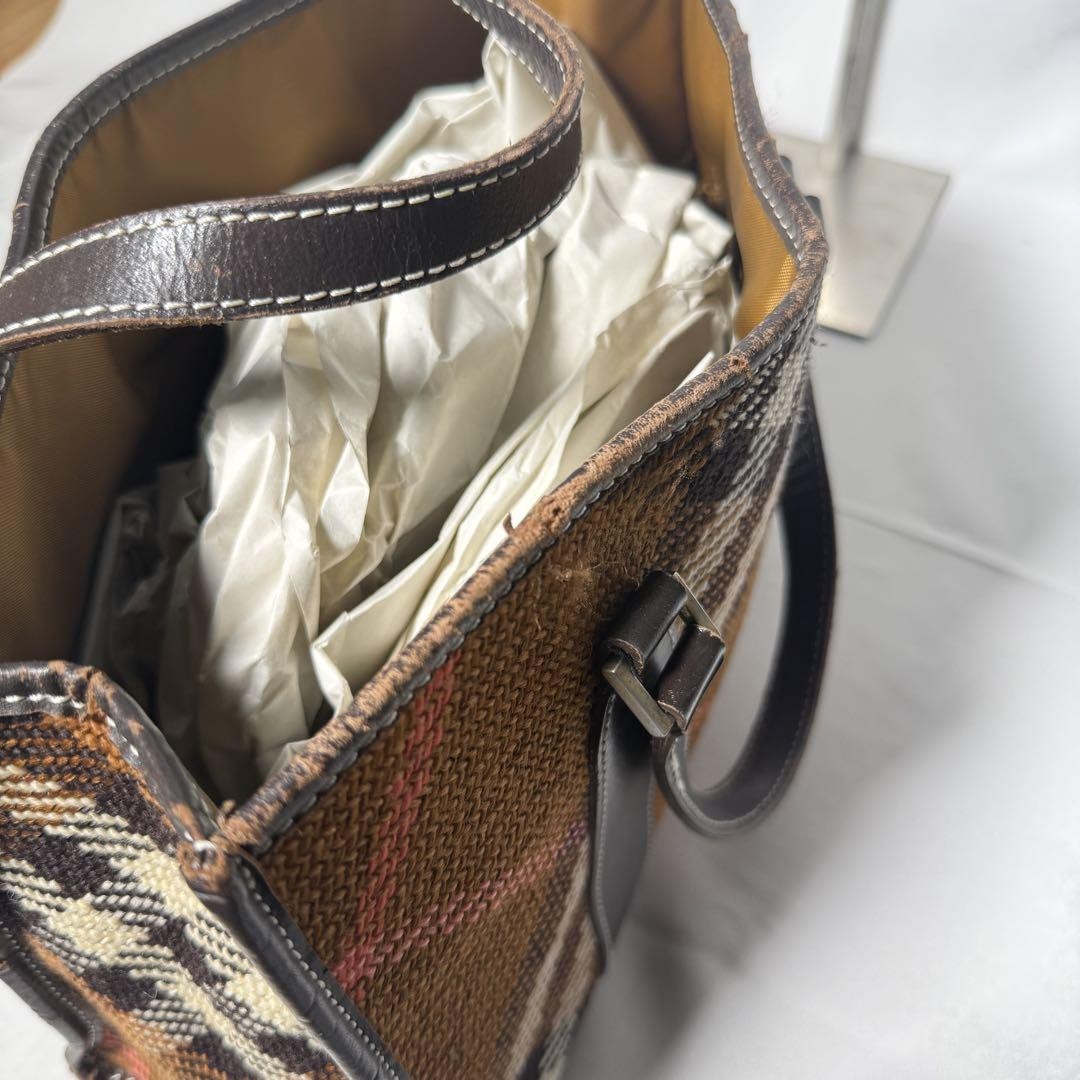 BURBERRY LONDON Hand Bag Tote Purse Nova Check Authentic
