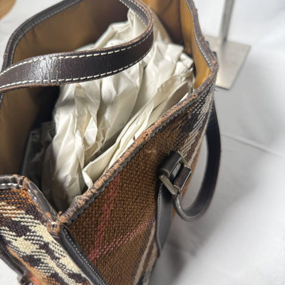 BURBERRY LONDON Hand Bag Tote Purse Nova Check Authentic
