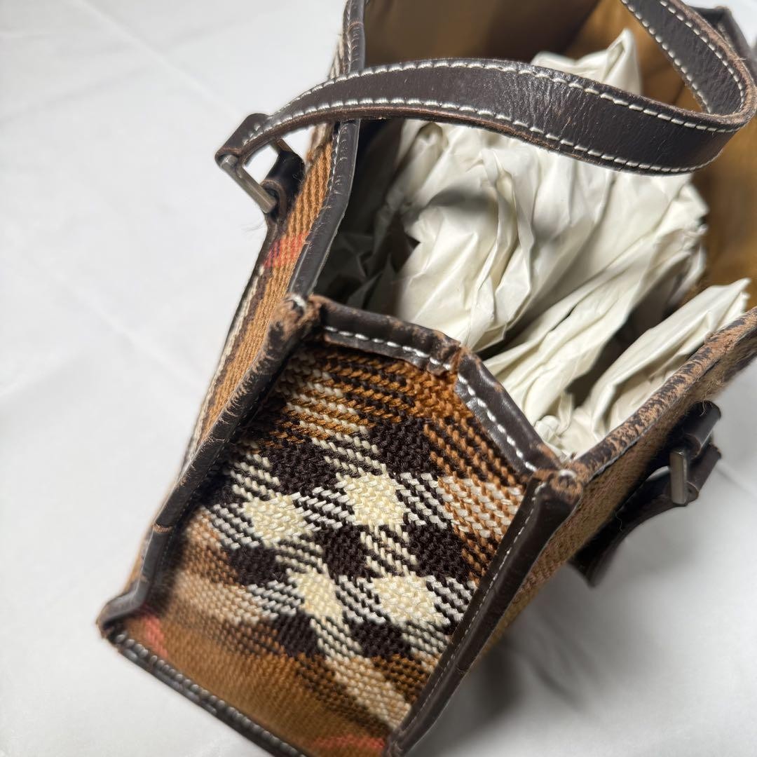 BURBERRY LONDON Hand Bag Tote Purse Nova Check Authentic