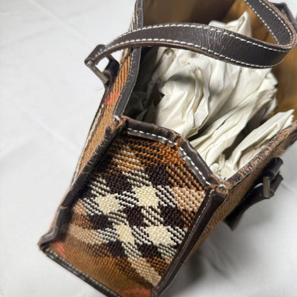 BURBERRY LONDON Hand Bag Tote Purse Nova Check Authentic